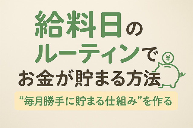 給料日のルーティンでお金が貯まる方法｜“毎月勝手に貯まる仕組み”を作る