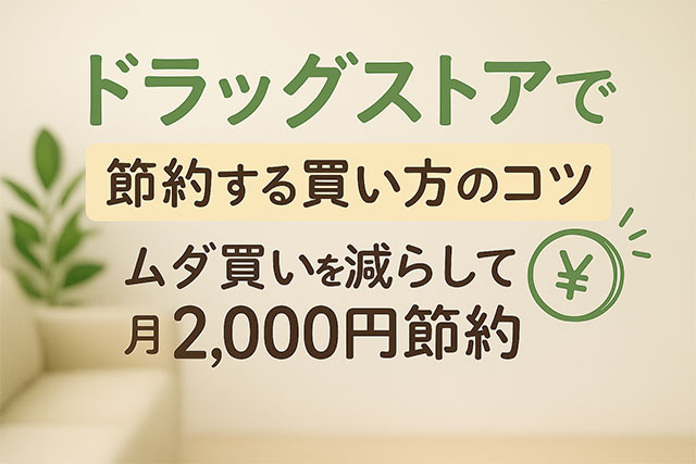 ドラッグストアで節約する買い方のコツ｜ムダ買いを減らして月2,000円節約